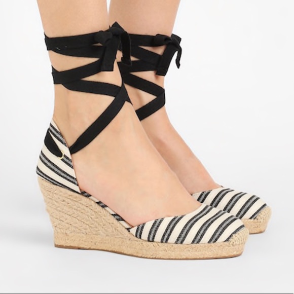 wrap espadrille wedges